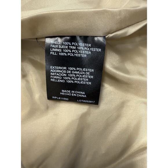 Weatherproof Quilted Jacket Women's 1X Hooded Vintage Khaki Full Zip NWT - Picture 10 of 11